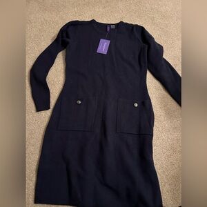 NWT blue maternity sweater dress